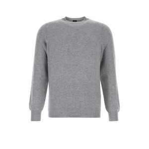 Fedeli Men Melange Grey Cashmere Sweater